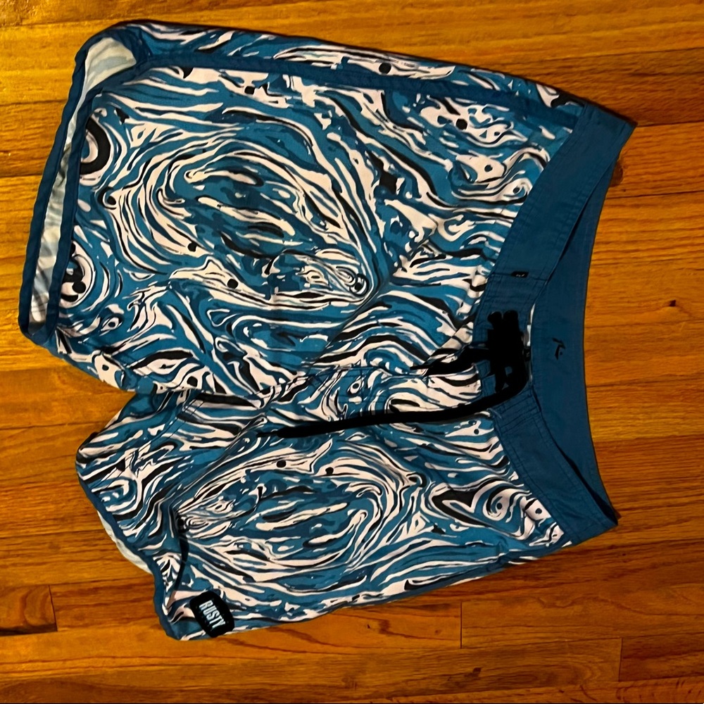 Blue Rusty swimming trunks, size 32